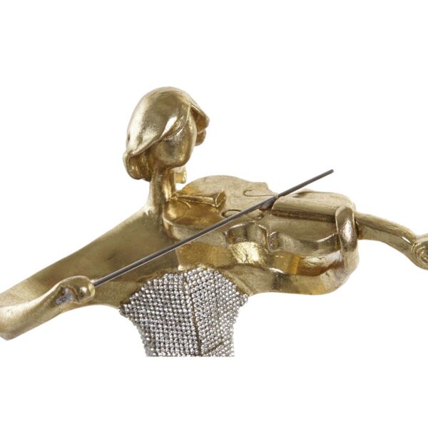 Decorative Figure DKD Home Decor Music 20 x 12 x 41,5 cm Ballerina Golden Romantic (3 Units) - Image 3