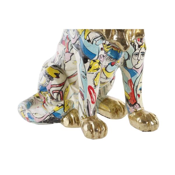 Decorative Figure DKD Home Decor Golden Lion Resin Multicolour Modern (21 x 14,5 x 27 cm) (15 x 21 x 27 cm) - Image 2