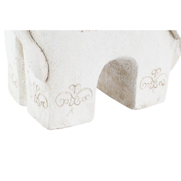 Decorative Figure DKD Home Decor Aged finish Elephant White Oriental Magnesium (42 x 24 x 46 cm) - Image 2