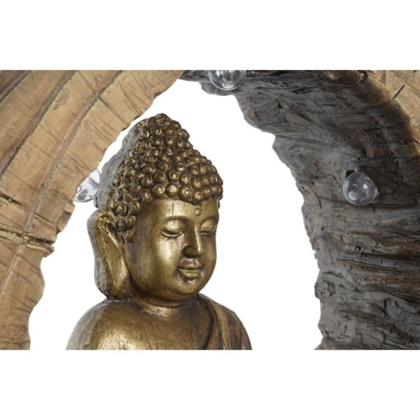 Decorative Figure DKD Home Decor 40 x 13 x 40 cm Golden Brown Buddha Oriental (2 Units) - Image 3
