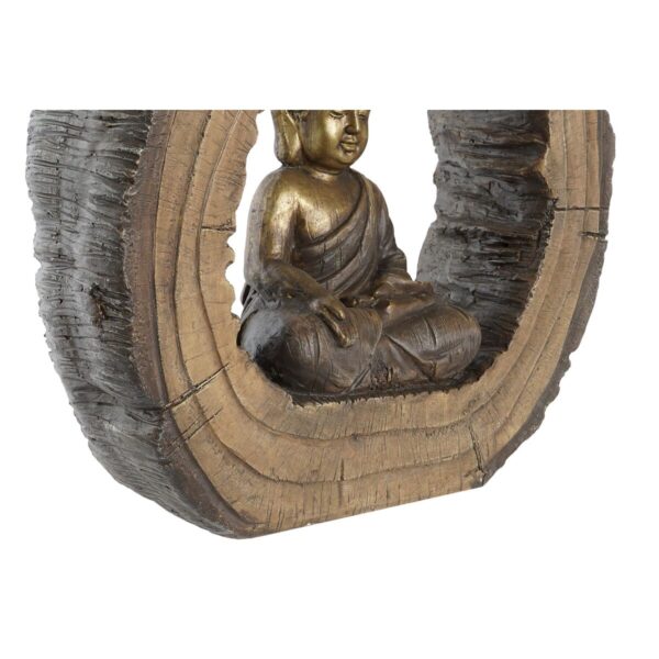 Decorative Figure DKD Home Decor 40 x 13 x 40 cm Golden Brown Buddha Oriental (2 Units) - Image 4
