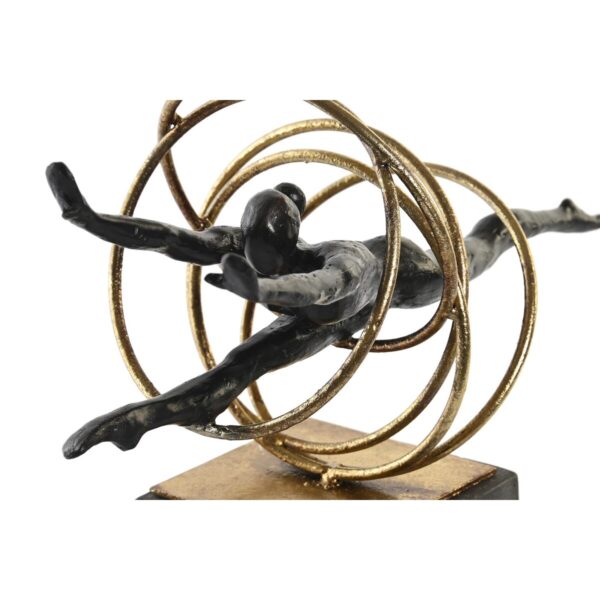 Decorative Figure DKD Home Decor Black Golden Metal Resin Modern (36 x 14 x 29,5 cm) - Image 2