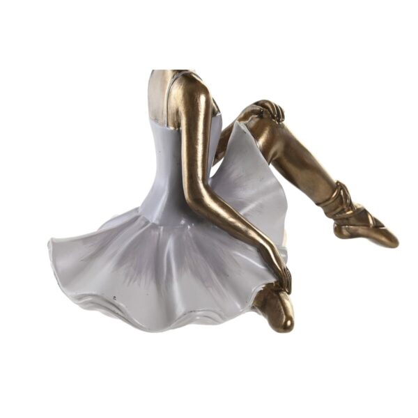 Decorative Figure DKD Home Decor 19 x 13,5 x 17,5 cm Pink Lilac Ballet Dancer Romantic (2 Units) - Image 2