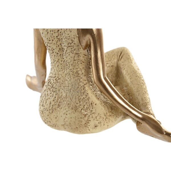 Decorative Figure DKD Home Decor Golden Yoga 19,5 x 11,5 x 18 cm (2 Units) - Image 2