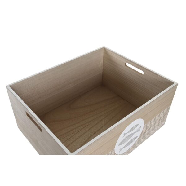 Decorative box DKD Home Decor Natural MDF Wood Spirals Mediterranean 50 x 40 x 22,5 cm - Image 2