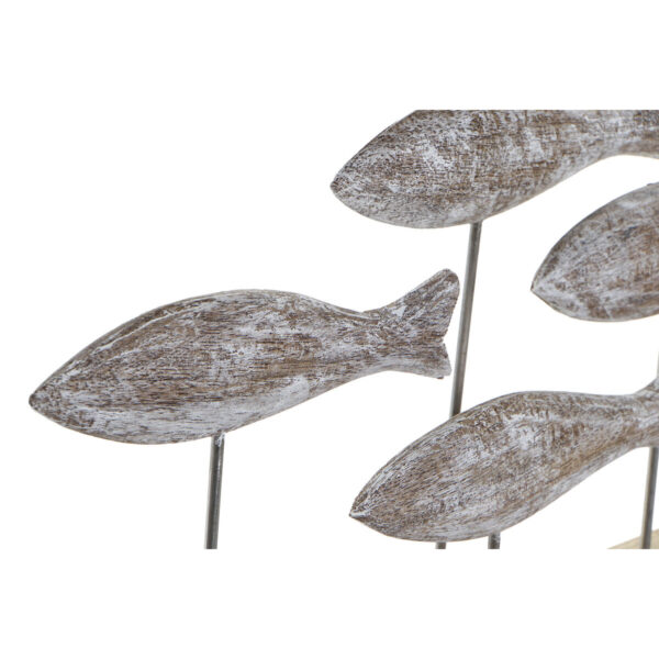 Decorative Figure DKD Home Decor Natural Brown White Iron Mango wood Sailor Fish (65 x 9 x 31 cm) - Image 3