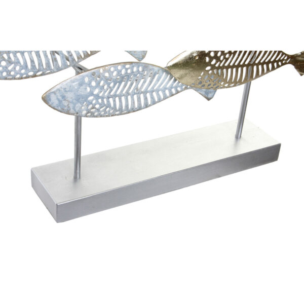 Decorative Figure DKD Home Decor 65,4 x 9 x 39,5 cm Silver Blue Golden Spirals Mediterranean (2 Units) - Image 2
