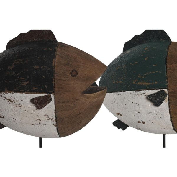 Decorative Figure DKD Home Decor Multicolour Natural Fish 18 x 8 x 26 cm (2 Units) - Image 3