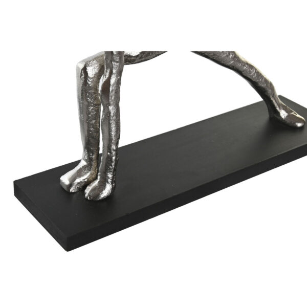 Decorative Figure DKD Home Decor 33 x 10 x 35 cm Silver Black Indian Man Yoga (3 Units) - Image 2