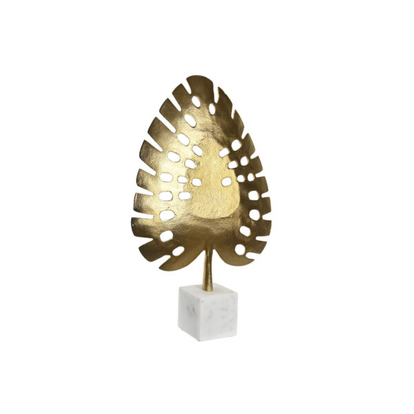 Decorative Figure DKD Home Decor 28 x 7,5 x 47 cm Golden White Tropical Leaf of a plant - Image 3