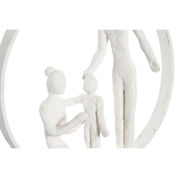 Decorative Figure DKD Home Decor 23 x 10 x 27 cm White Resin Mango wood Family - Image 3