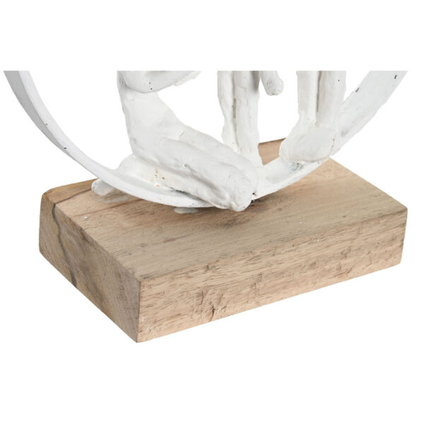 Decorative Figure DKD Home Decor 23 x 10 x 27 cm White Resin Mango wood Family - Image 2