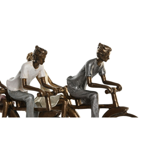 Decorative Figure DKD Home Decor 27 x 9,5 x 23 cm Pink Golden White (2 Units) - Image 2