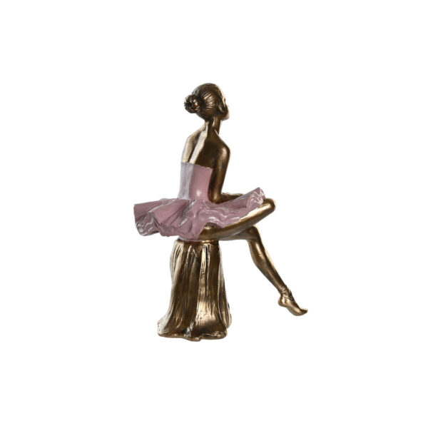 Decorative Figure DKD Home Decor Pink White Ballet Dancer 15 x 10 x 19 cm (2 Units) - Image 3
