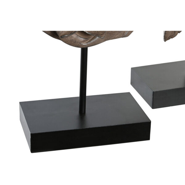 Decorative Figure DKD Home Decor 23 x 8 x 42 cm Black Brown Buddha Oriental (2 Units) - Image 4
