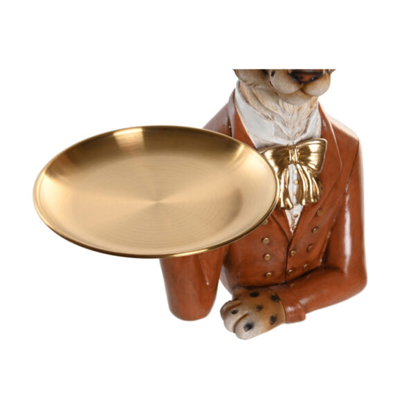 Decorative Figure DKD Home Decor 17,5 x 11 x 23,5 cm Blue Golden Brown Leopard Colonial (2 Units) - Image 2