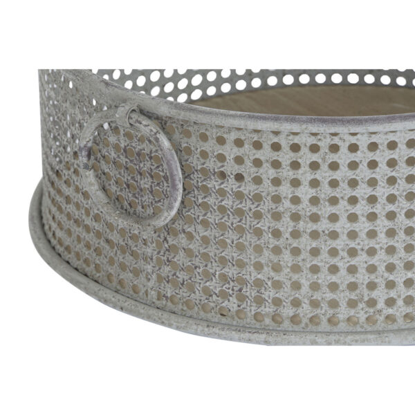 Basket set DKD Home Decor 43 x 42 x 17 cm Metal Aluminium Vintage - Image 2