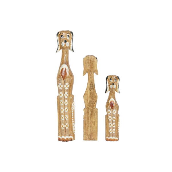 Decorative Figure DKD Home Decor White Brown Dog Tropical 80 cm 16 x 9 x 100 cm - Image 2