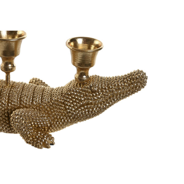 Decorative Figure Home ESPRIT Golden Candle Holder 42,5 x 12,5 x 11,5 cm - Image 2
