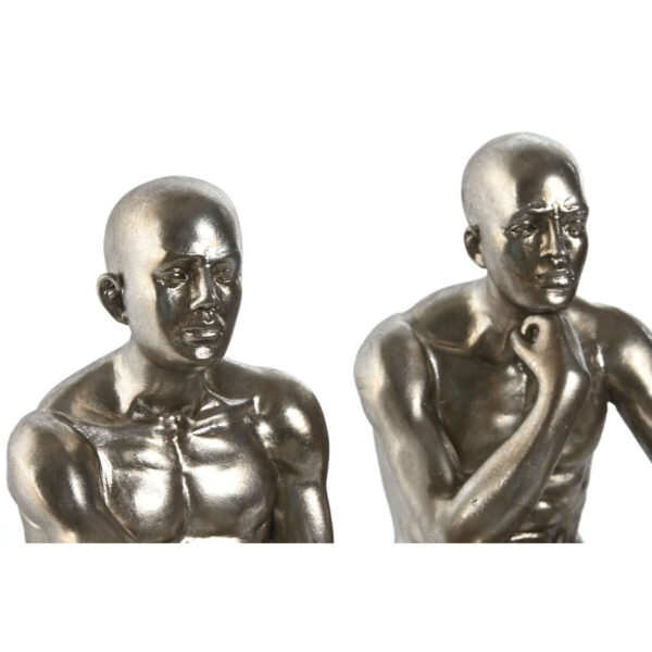 Decorative Figure Home ESPRIT Golden Silver 19 x 13,5 x 22 cm (2 Units) - Image 3