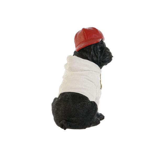 Decorative Figure Home ESPRIT White Black Red Dog 25 x 12 x 21 cm (2 Units) - Image 2