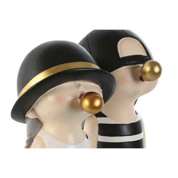 Decorative Figure Home ESPRIT White Black 15 x 18 x 26 cm (2 Units) - Image 2