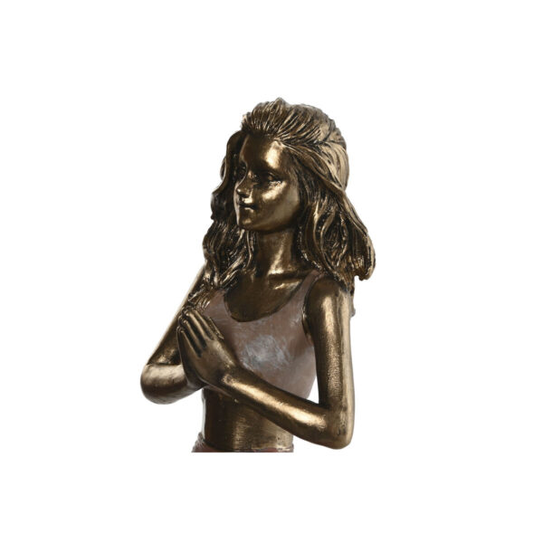 Decorative Figure Home ESPRIT Pink Golden Yoga Scandi 19 x 6 x 26 cm (3 Units) - Image 4