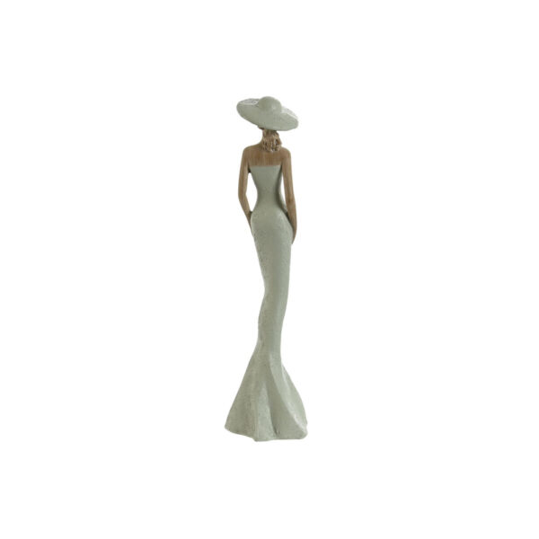 Decorative Figure Home ESPRIT White Green Lady 7,5 x 7,5 x 30 cm (2 Units) - Image 2