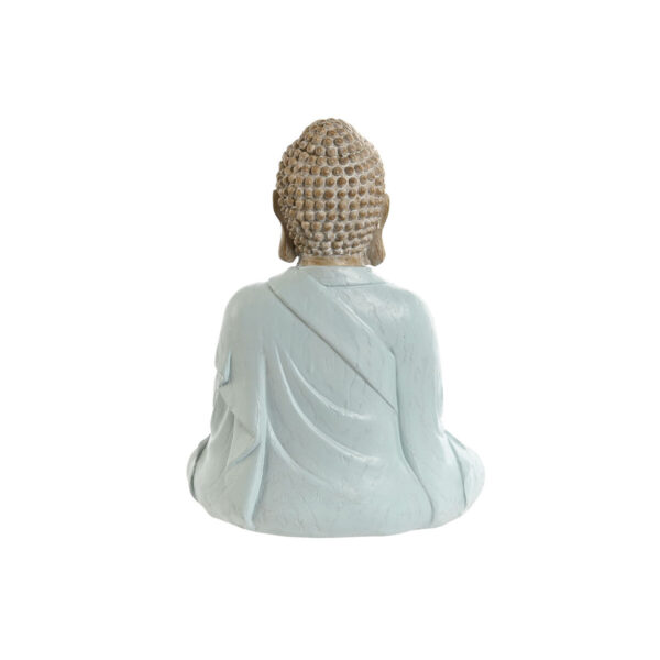 Decorative Figure Home ESPRIT White Green Turquoise Buddha Oriental 14 x 10,5 x 18,5 cm (3 Units) - Image 2