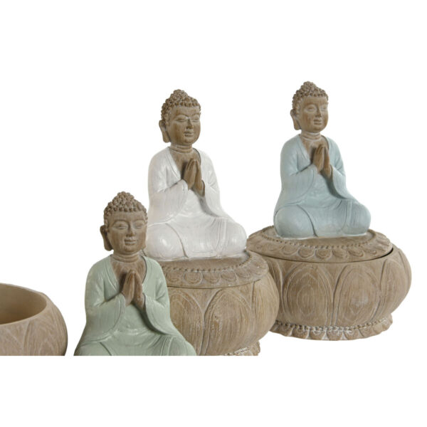 Decorative Figure Home ESPRIT White Green Turquoise Oriental 11 x 11 x 15 cm (3 Units) - Image 2