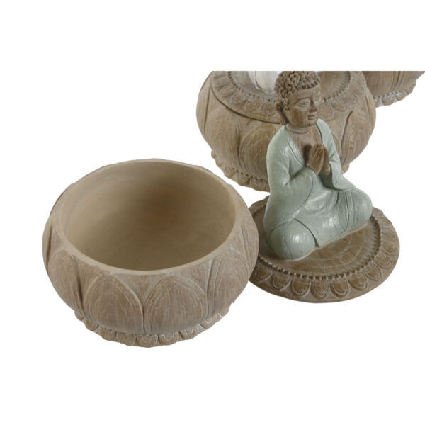 Decorative Figure Home ESPRIT White Green Turquoise Oriental 11 x 11 x 15 cm (3 Units) - Image 3
