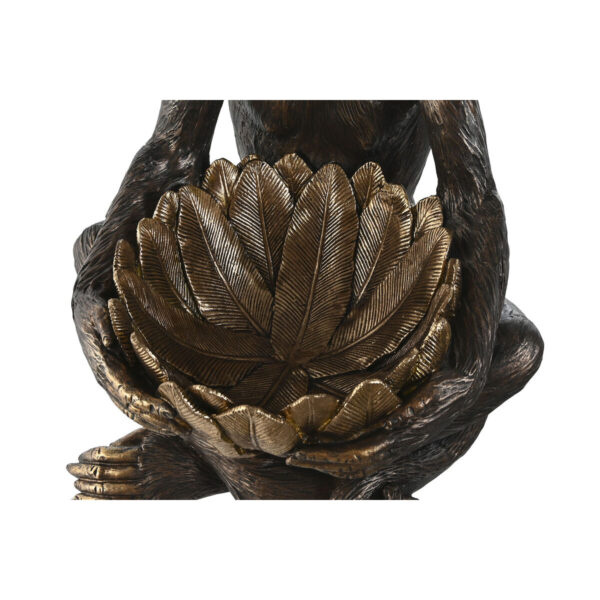 Decorative Figure Home ESPRIT Golden Dark brown Monkey 40 x 37 x 50 cm - Image 3