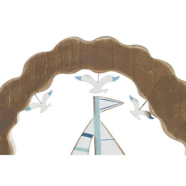 Decorative Figure Home ESPRIT Blue White Red Natural 20 x 2,5 x 20 cm (2 Units) - Image 2
