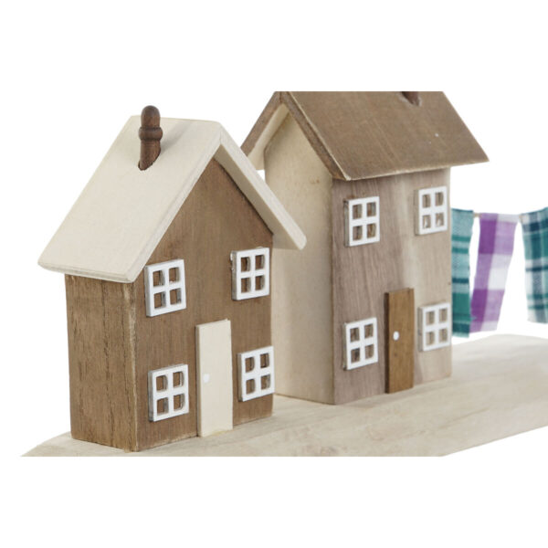 Decorative Figure Home ESPRIT Blue Red Multicolour Houses 25,5 x 9 x 13,5 cm (2 Units) - Image 2