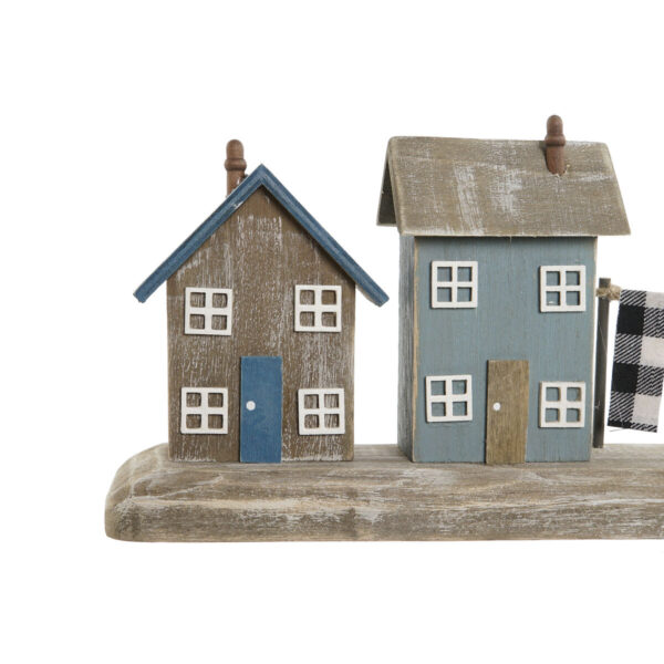 Decorative Figure Home ESPRIT Blue Red Multicolour Houses 25,5 x 9 x 13,5 cm (2 Units) - Image 4