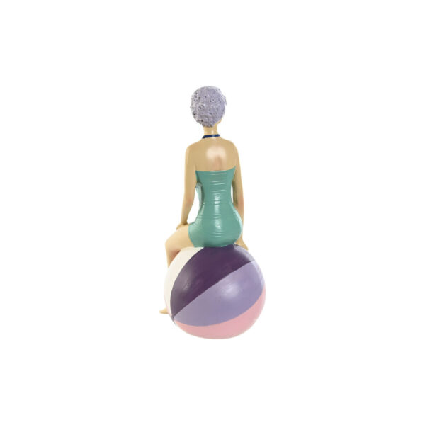 Decorative Figure Home ESPRIT Turquoise Lilac Mediterranean 12,5 x 9 x 26,5 cm (2 Units) - Image 2