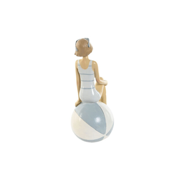 Decorative Figure Home ESPRIT White Sky blue Mediterranean 12 x 8 x 19 cm (2 Units) - Image 2