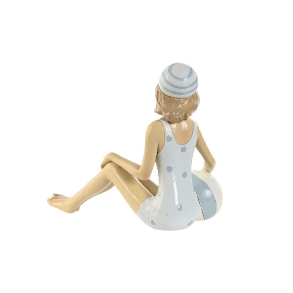 Decorative Figure Home ESPRIT White Sky blue Mediterranean 8 x 8 x 12,5 cm (2 Units) - Image 2