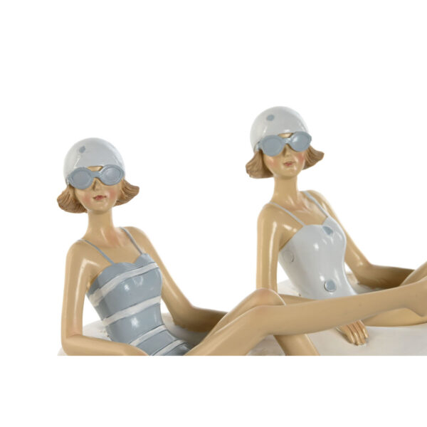 Decorative Figure Home ESPRIT White Sky blue Mediterranean 17,5 x 10 x 10,5 cm (2 Units) - Image 2