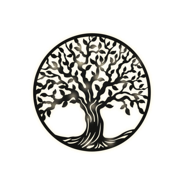 Wall Decoration Home ESPRIT Black Tree Cottage 100 x 1 x 100 cm - Image 6