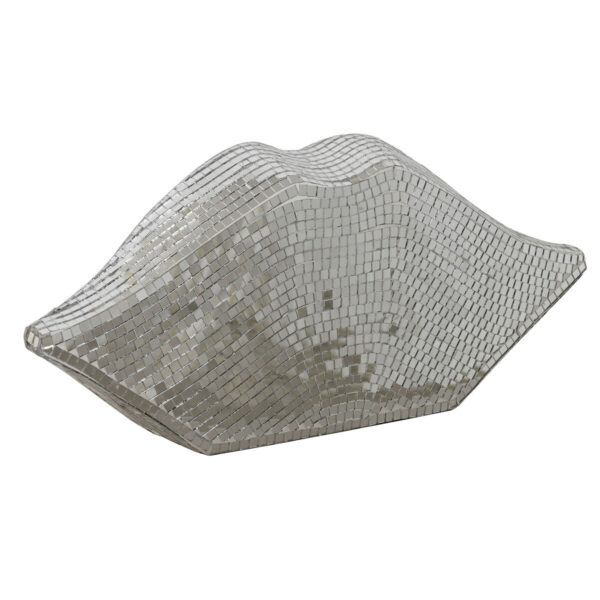 Decorative Figure Home ESPRIT Silver Lips 33 x 11 x 14 cm - Image 4