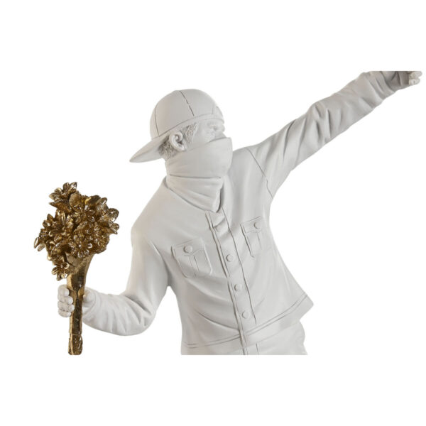 Decorative Figure Home ESPRIT White Golden 23 x 12 x 40 cm - Image 2