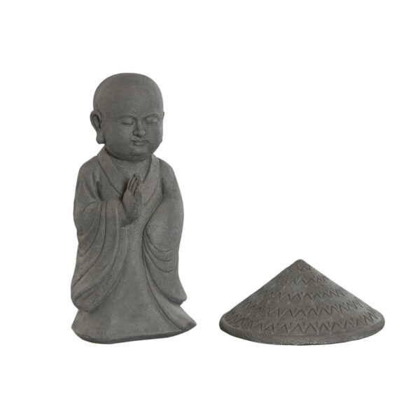Decorative Figure Home ESPRIT Grey Monk Oriental 30 x 30 x 51 cm - Image 2
