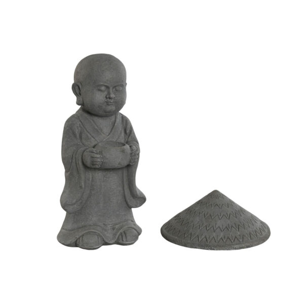 Decorative Figure Home ESPRIT Grey Monk Oriental 30 x 30 x 53 cm - Image 2