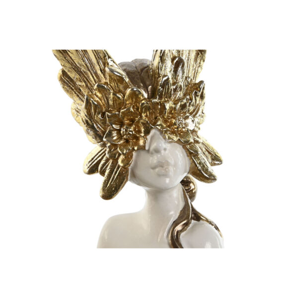 Decorative Figure Home ESPRIT White Golden 23 x 13 x 33 cm - Image 2