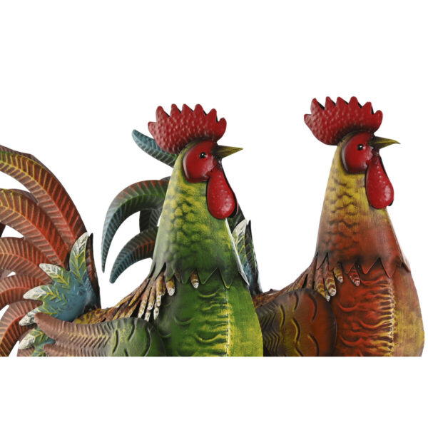 Decorative Figure Home ESPRIT Multicolour Rooster 34,3 x 14 x 48,3 cm (2 Units) - Image 2