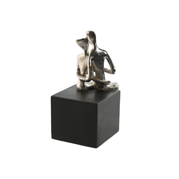 Decorative Figure Home ESPRIT Black Silver Pair 9 x 13 x 20 cm - Image 3