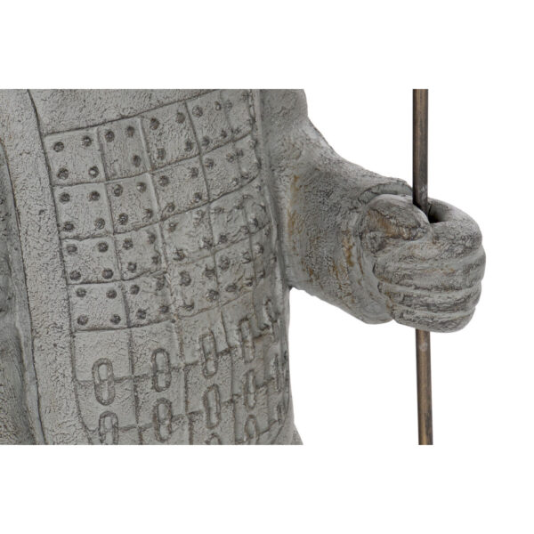 Decorative Figure Home ESPRIT Grey Golden Oriental Warrior 35 x 32 x 118 cm - Image 3