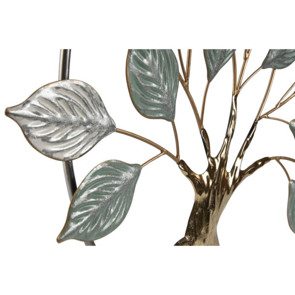 Wall Decoration Home ESPRIT Green Golden Tree Cottage 73 x 4,4 x 73 cm - Image 2