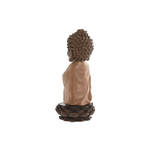 Decorative Figure Home ESPRIT Brown Orange Coral Lime Resin Buddha Oriental 9 x 9 x 21 cm (3 Units) - Image 3